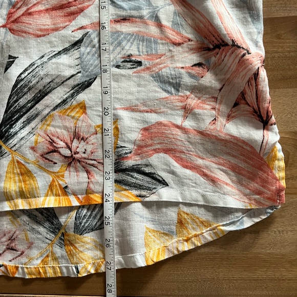 Floral printed linen top - Picture 6 of 7